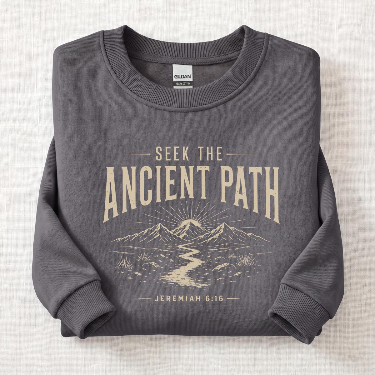 Seek The Ancient Path Sweatshirt — Charcoal
