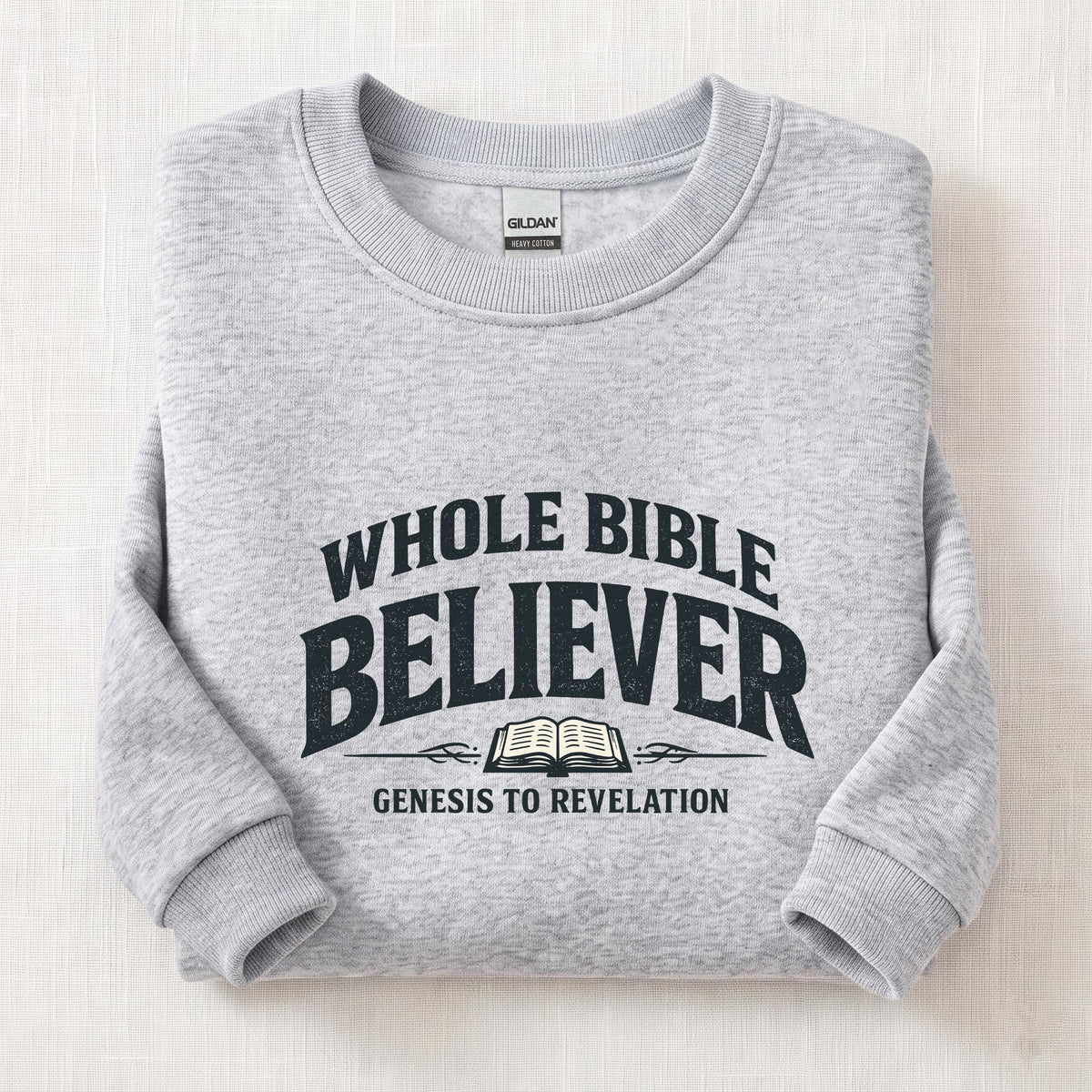 Whole Bible Believer Sweatshirt — Ash