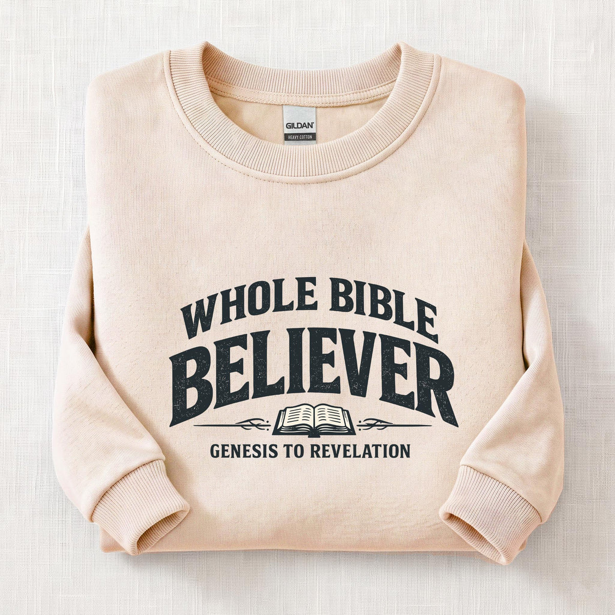 Whole Bible Believer Sweatshirt — Sand