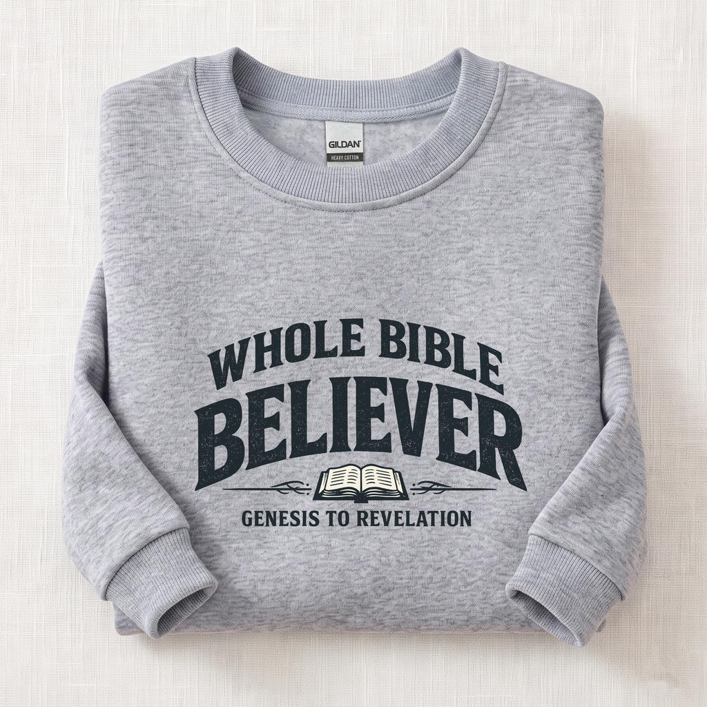 Whole Bible Believer Sweatshirt — Sport Grey