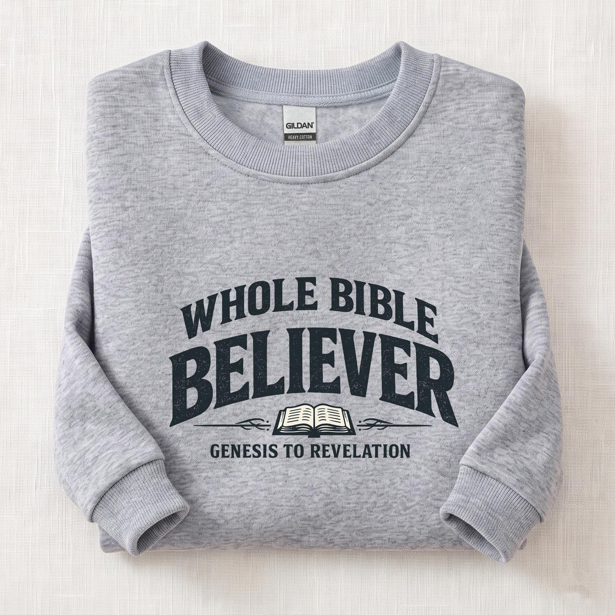 Whole Bible Believer Sweatshirt — Sport Grey
