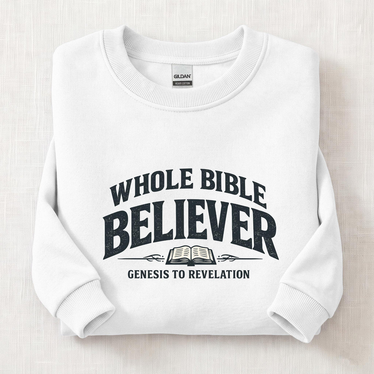 Whole Bible Believer Sweatshirt — White