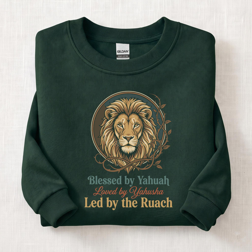 Led By Ruach Sweatshirt — Forest Green
