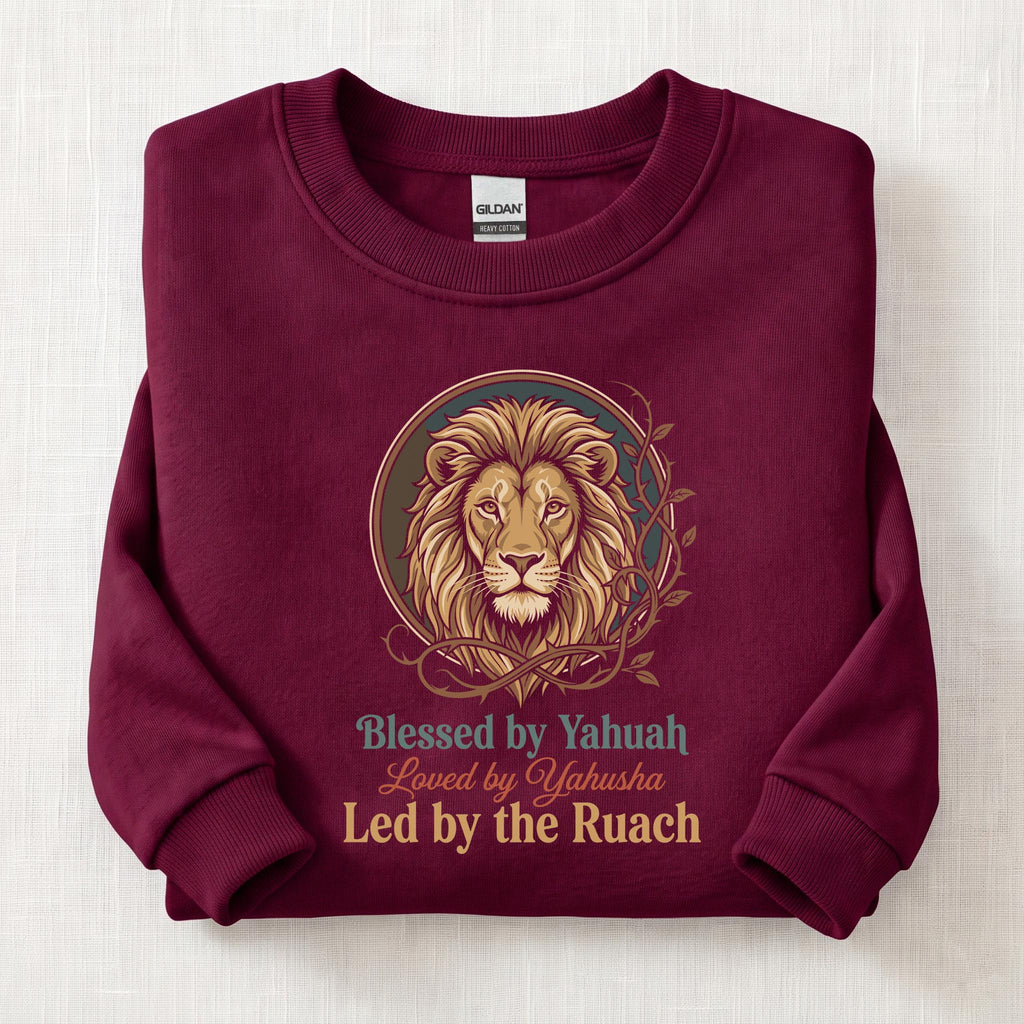 Led By Ruach Sweatshirt — Maroon