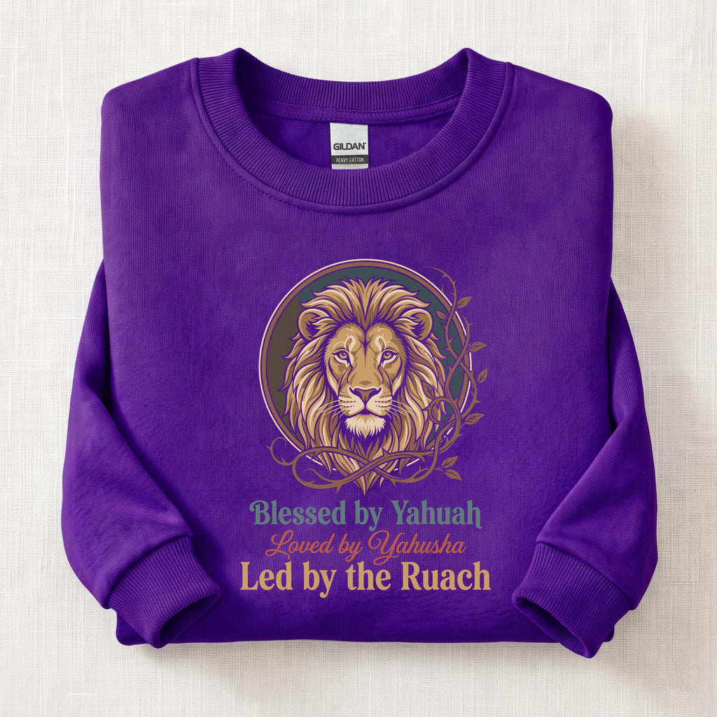 Led By Ruach Sweatshirt — Purple