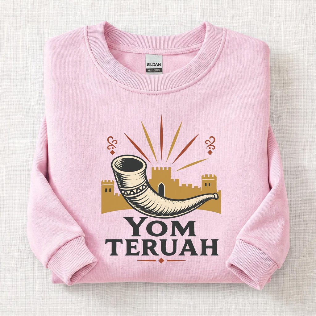 Yom Teruah Feast Sweatshirt — Light Pink