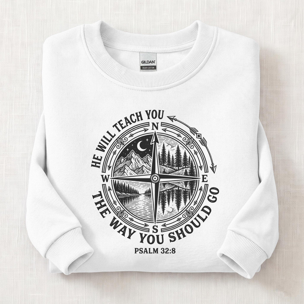 He Will Teach You Sweatshirt — White