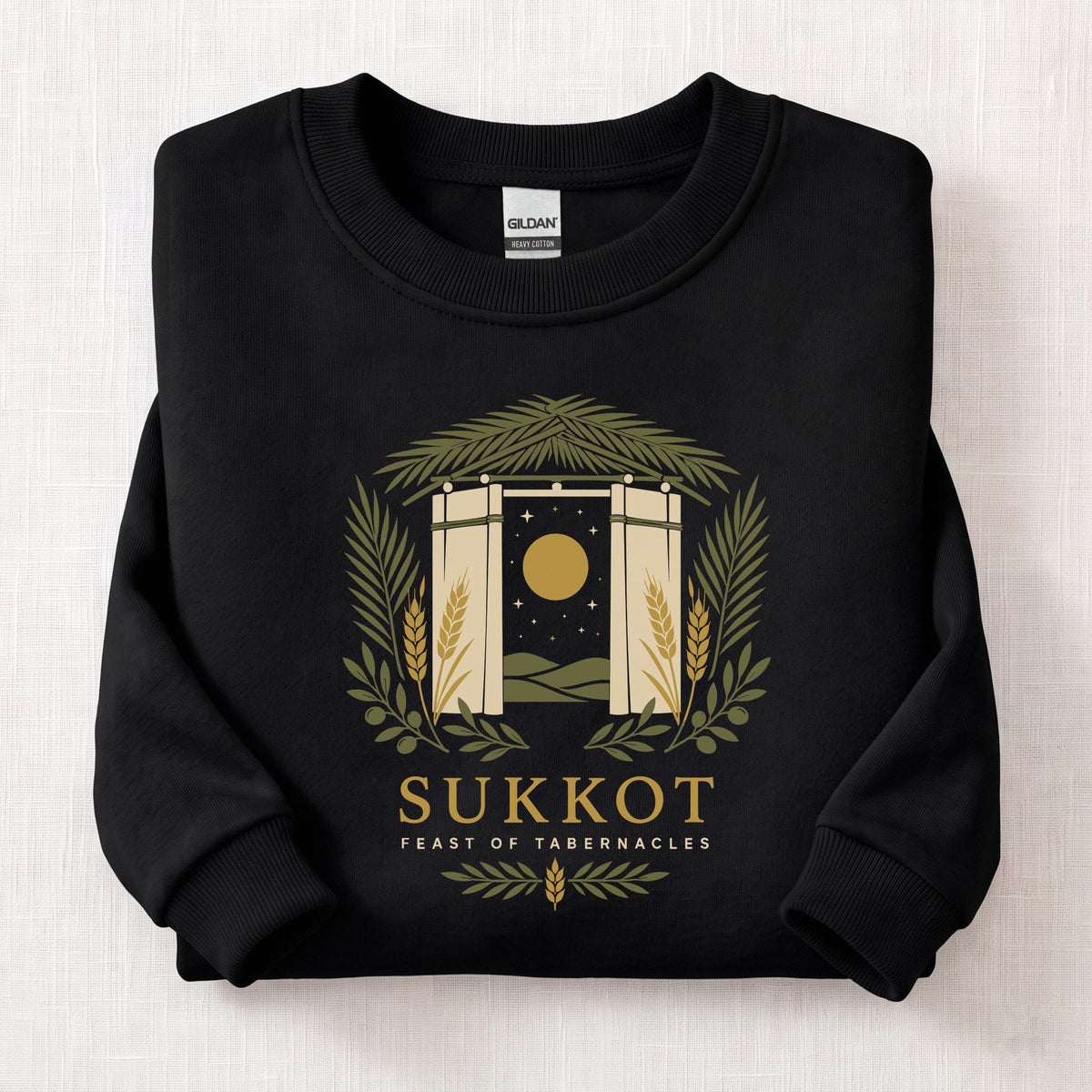 Sukkot Feast Of Tabernacles Sweatshirt — Black