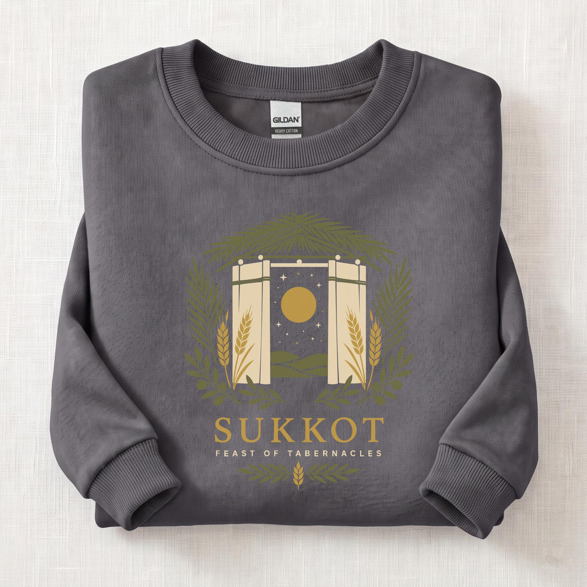Sukkot Feast Of Tabernacles Sweatshirt — Charcoal
