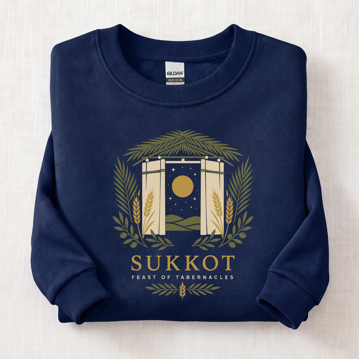 Sukkot Feast Of Tabernacles Sweatshirt — Navy