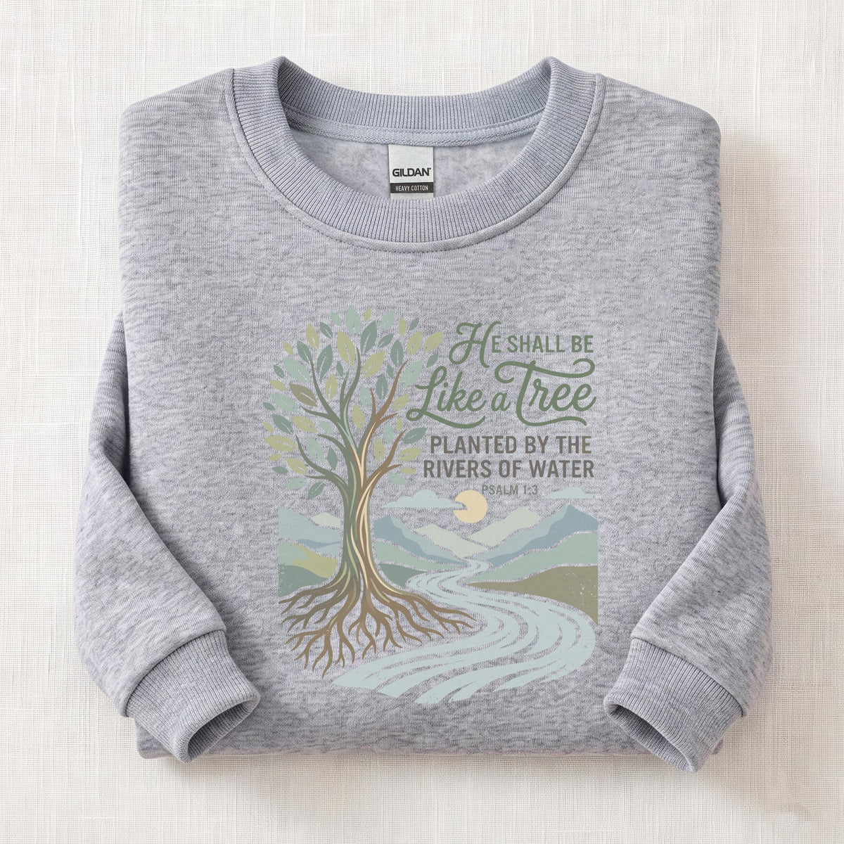 Rooted In Faith Sweatshirt — Sport Grey