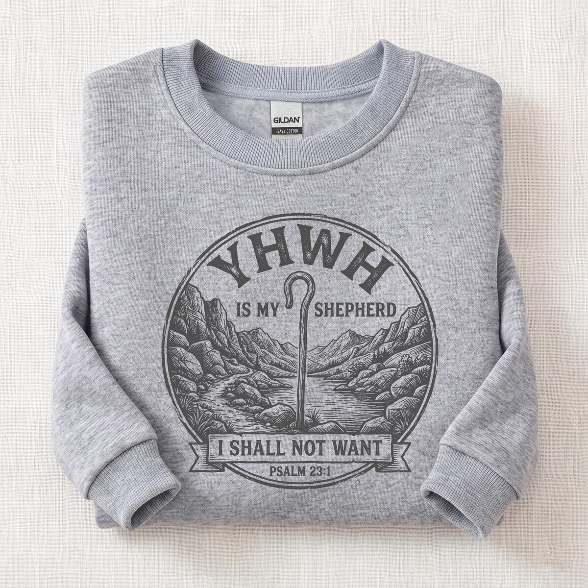 YHWH Is My Shepherd Sweatshirt — Sport Grey