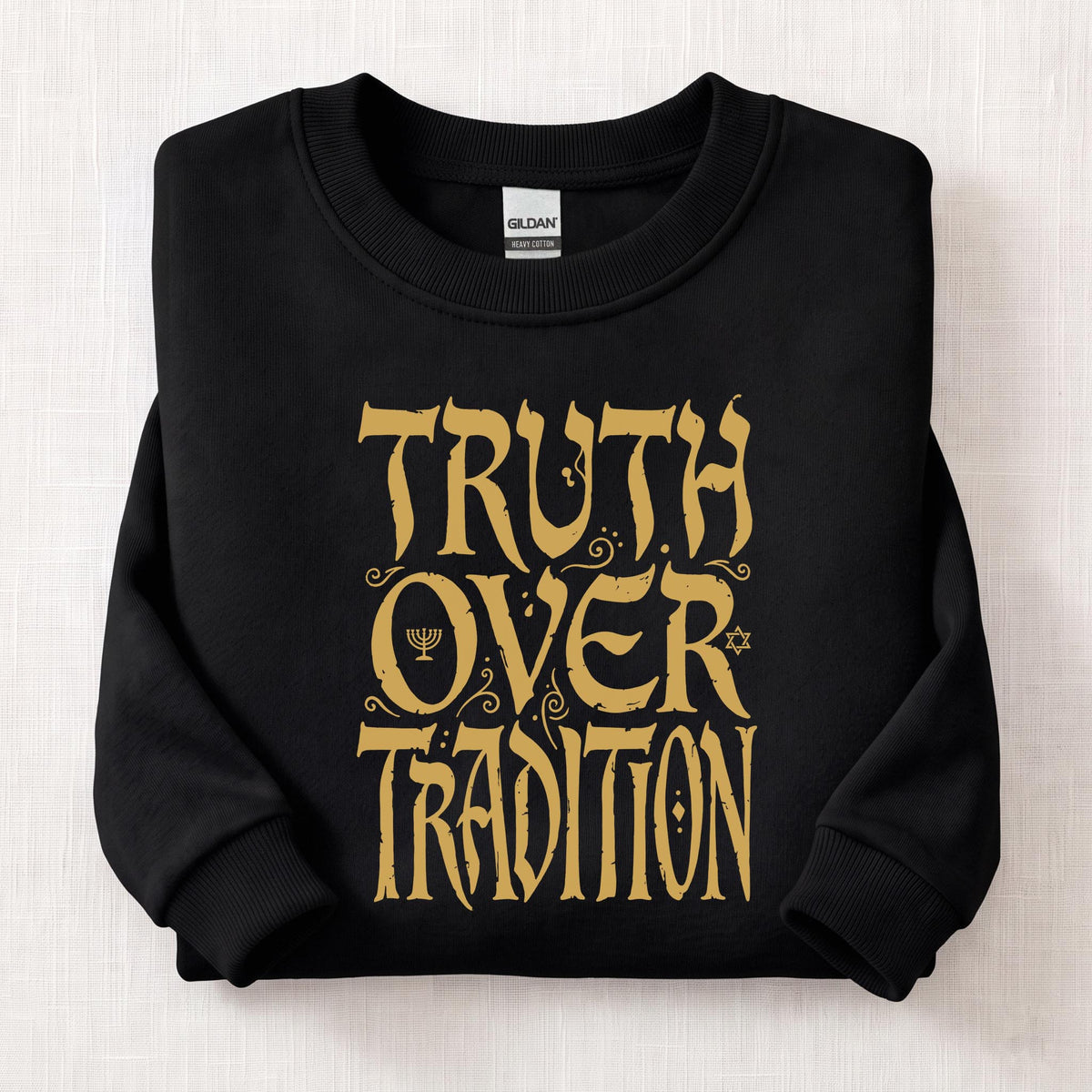 Truth Over Tradition Ancient Sweatshirt — Black