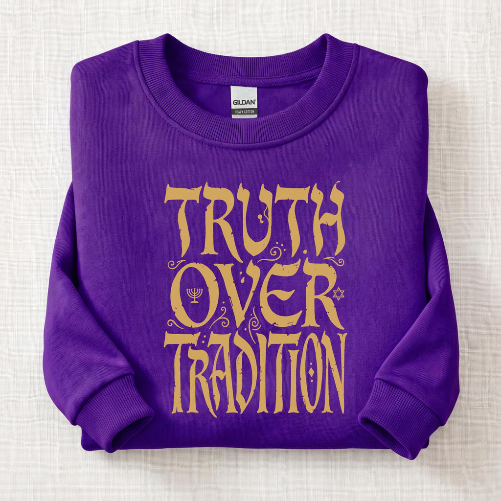 Truth Over Tradition Ancient Sweatshirt — Purple