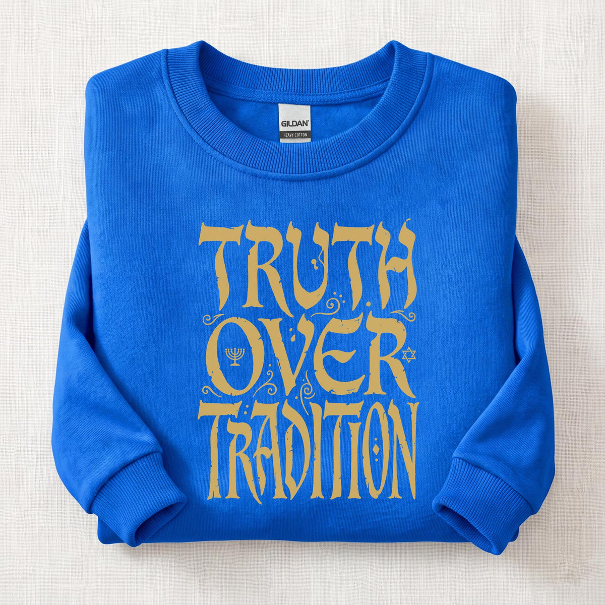 Truth Over Tradition Ancient Sweatshirt — Royal