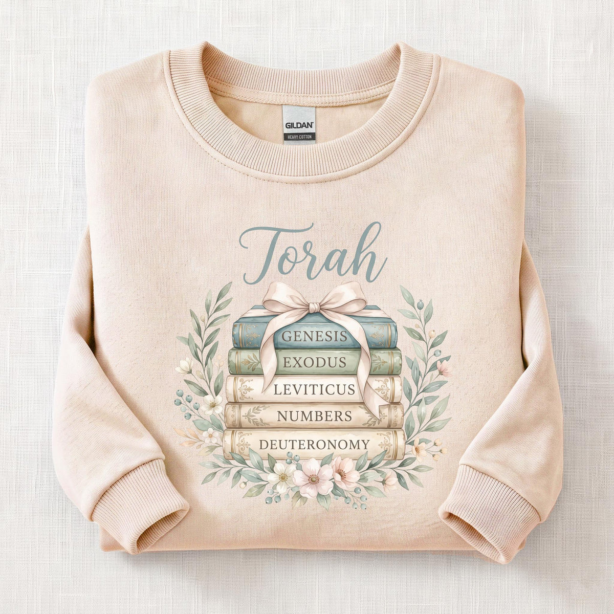 Books of Torah Sweatshirt — Sand