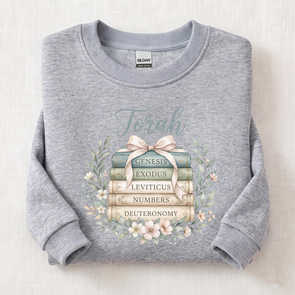 Books of Torah Sweatshirt — Sport Grey