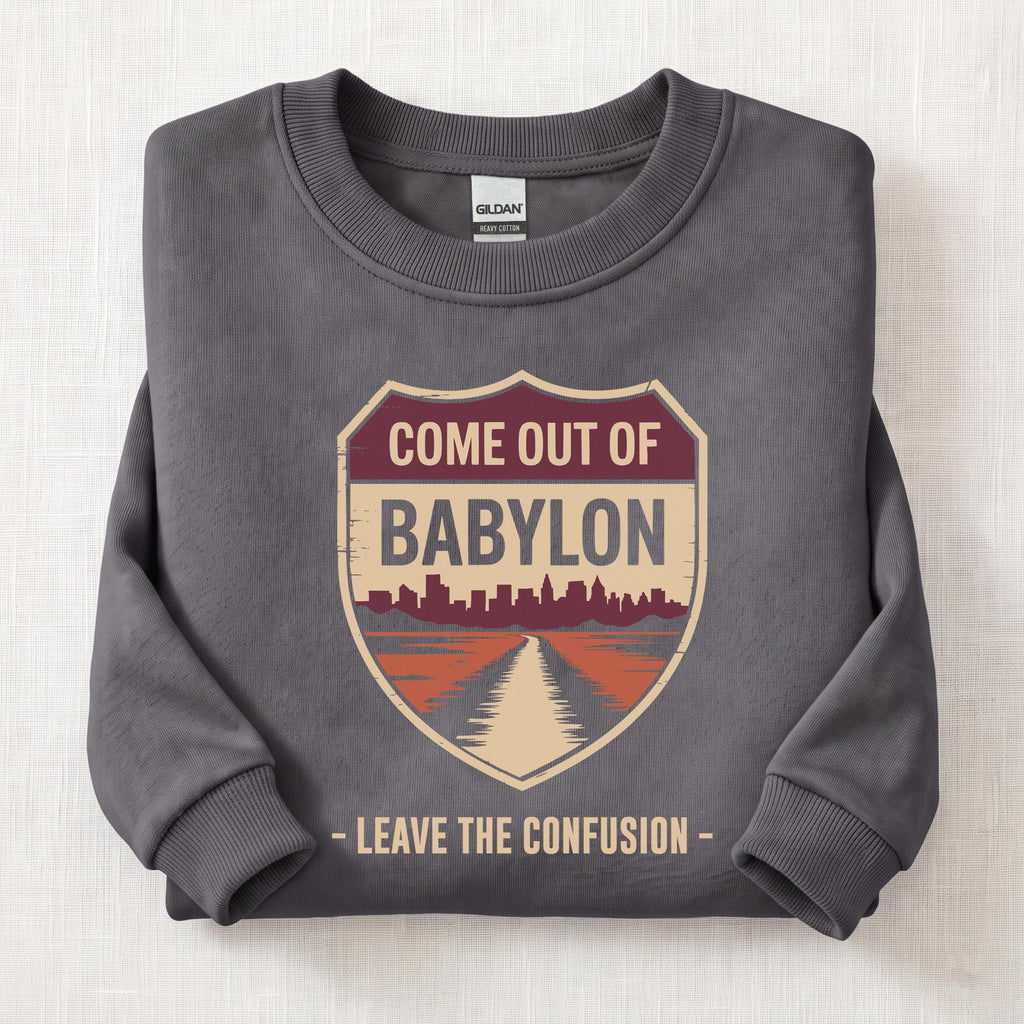 Come Out Of Babylon Sweatshirt — Charcoal