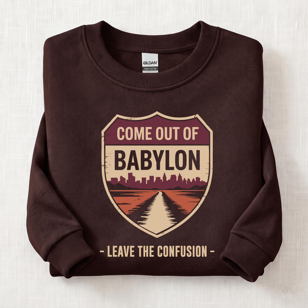 Come Out Of Babylon Sweatshirt — Dark Chocolate