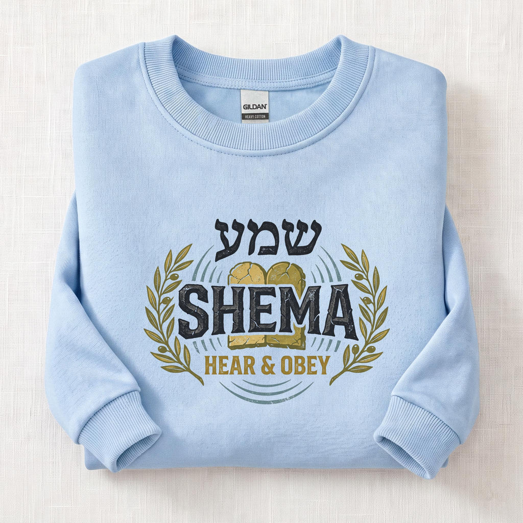 Hear & Obey Sweatshirt — Light Blue