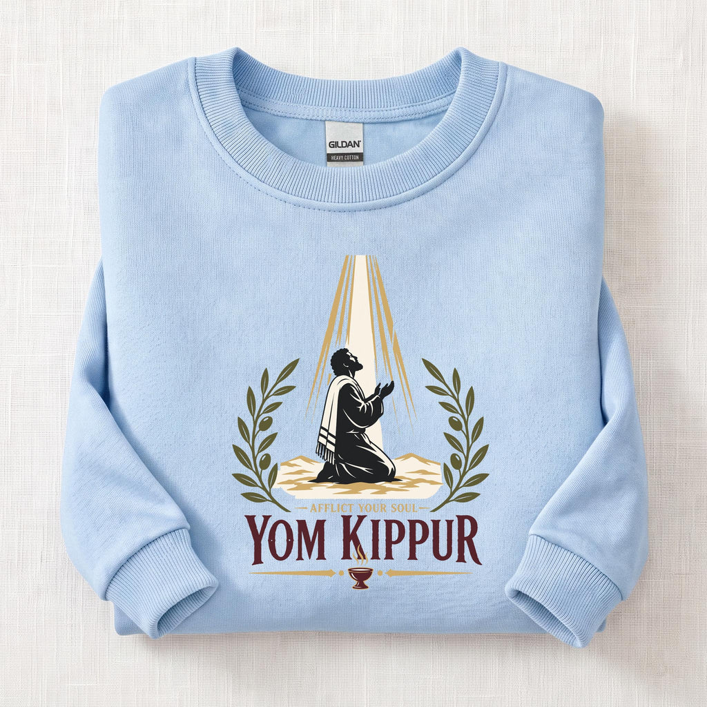 Yom Kippur Sweatshirt — Light Blue