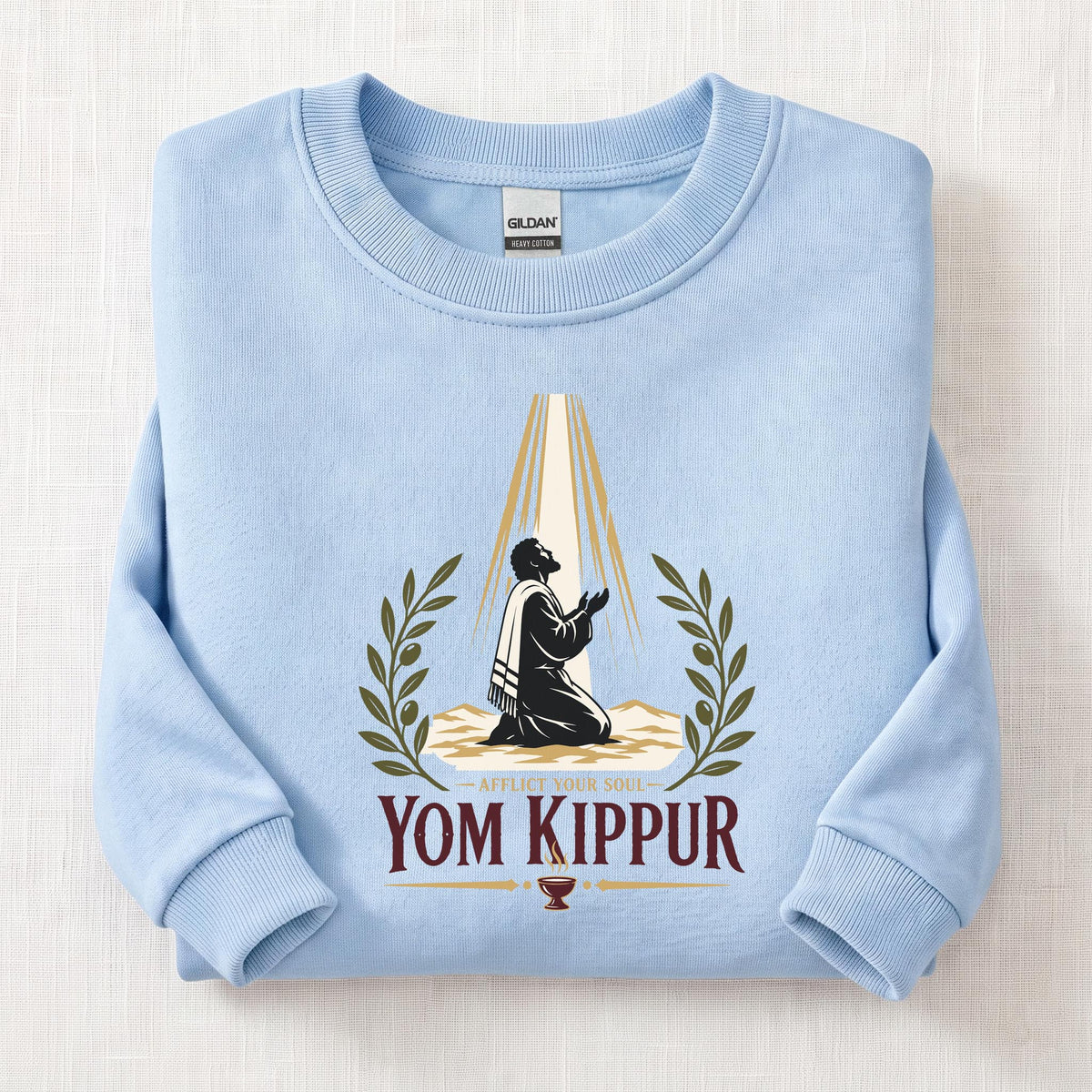 Yom Kippur Sweatshirt — Light Blue