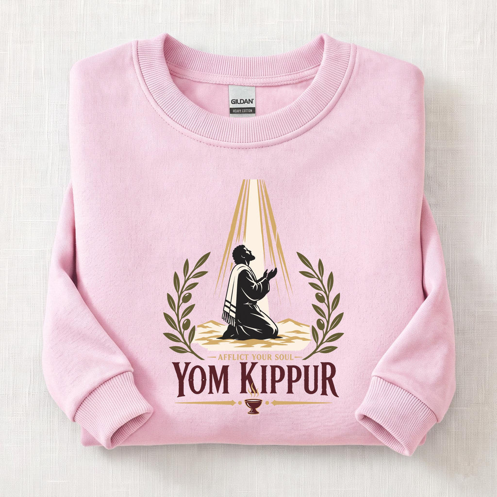 Yom Kippur Sweatshirt — Light Pink