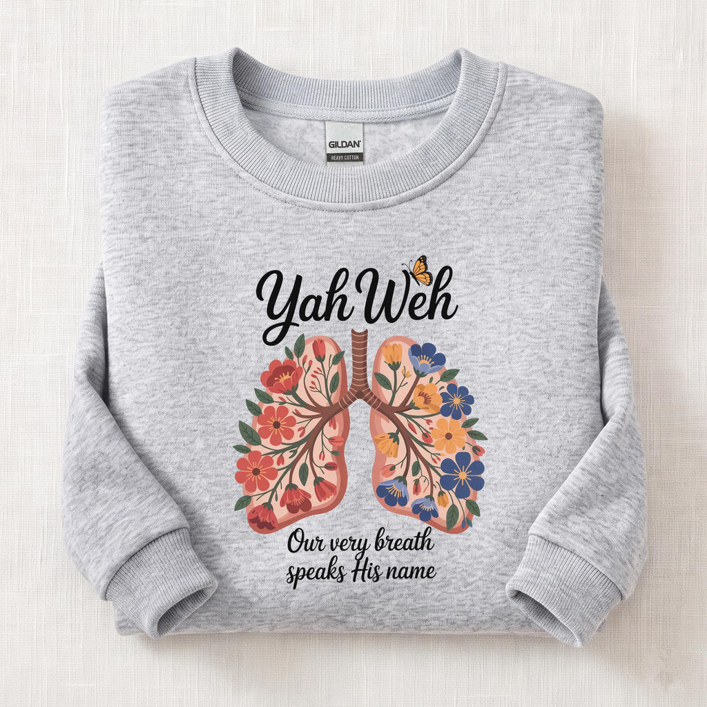 Yahweh Lungs Sweatshirt — Ash