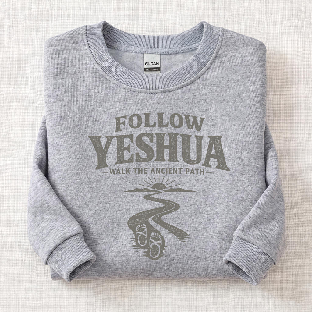 Follow Yeshua Sweatshirt — Sport Grey