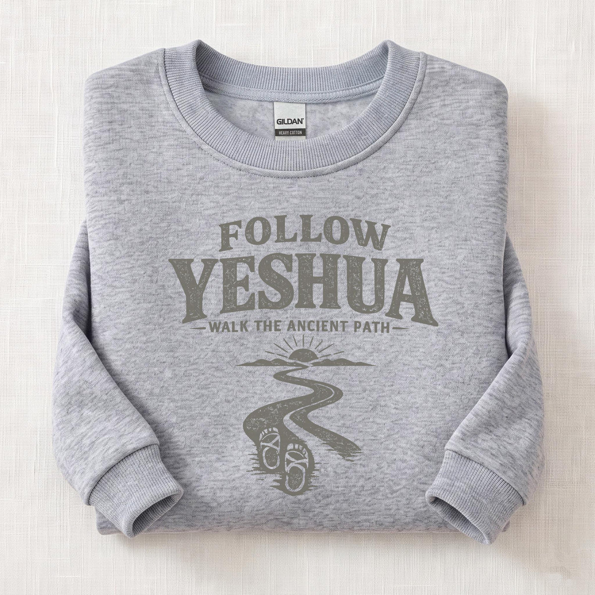 Follow Yeshua Sweatshirt — Sport Grey