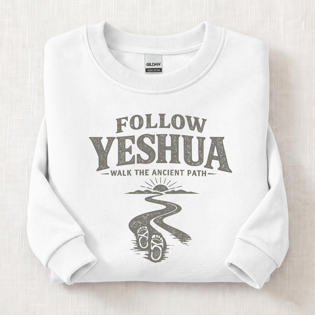 Follow Yeshua Sweatshirt — White
