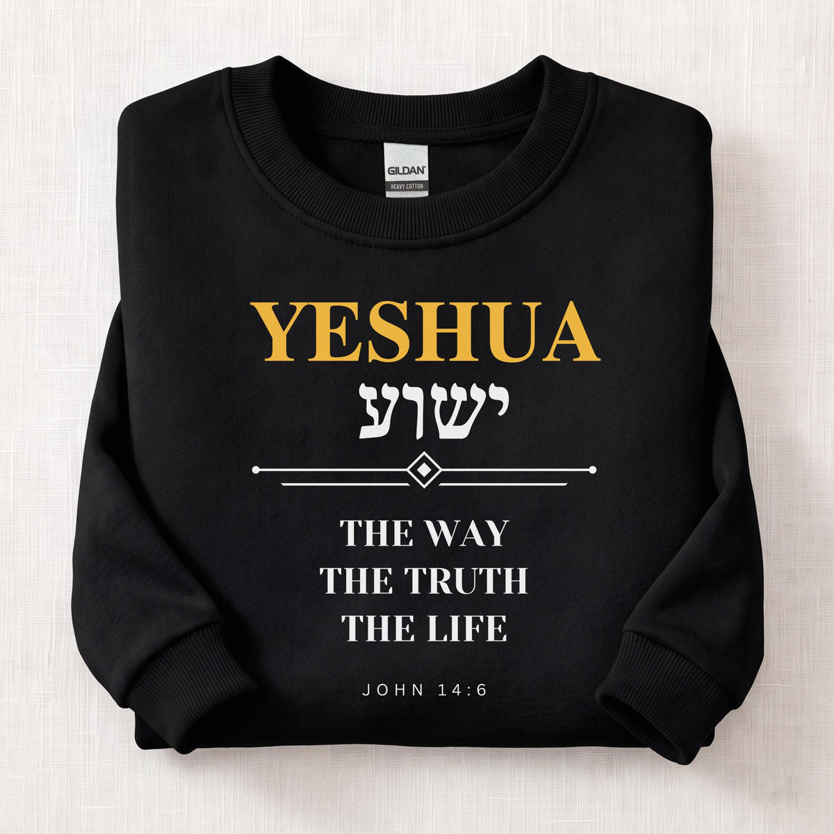 Yeshua The Way The Truth Sweatshirt — Black