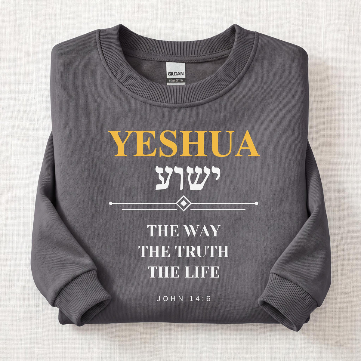 Yeshua The Way The Truth Sweatshirt — Charcoal