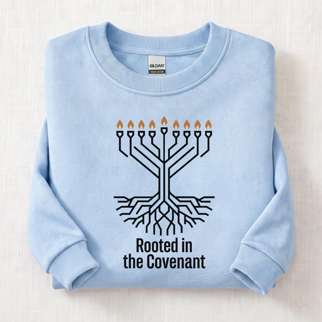 Rooted In Convienent Tree Sweatshirt — Light Blue