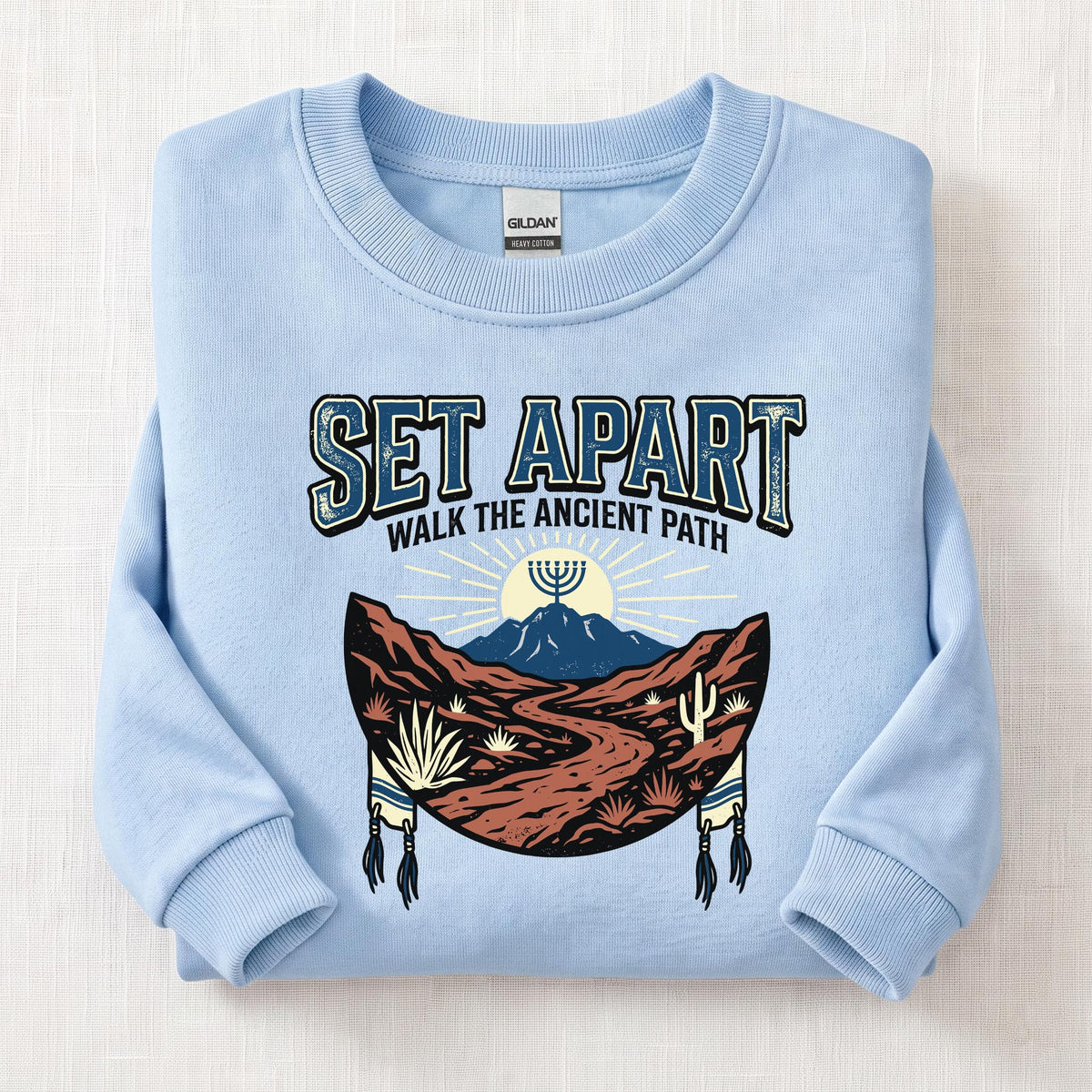 Set Apart Ancient Path Sweatshirt — Light Blue