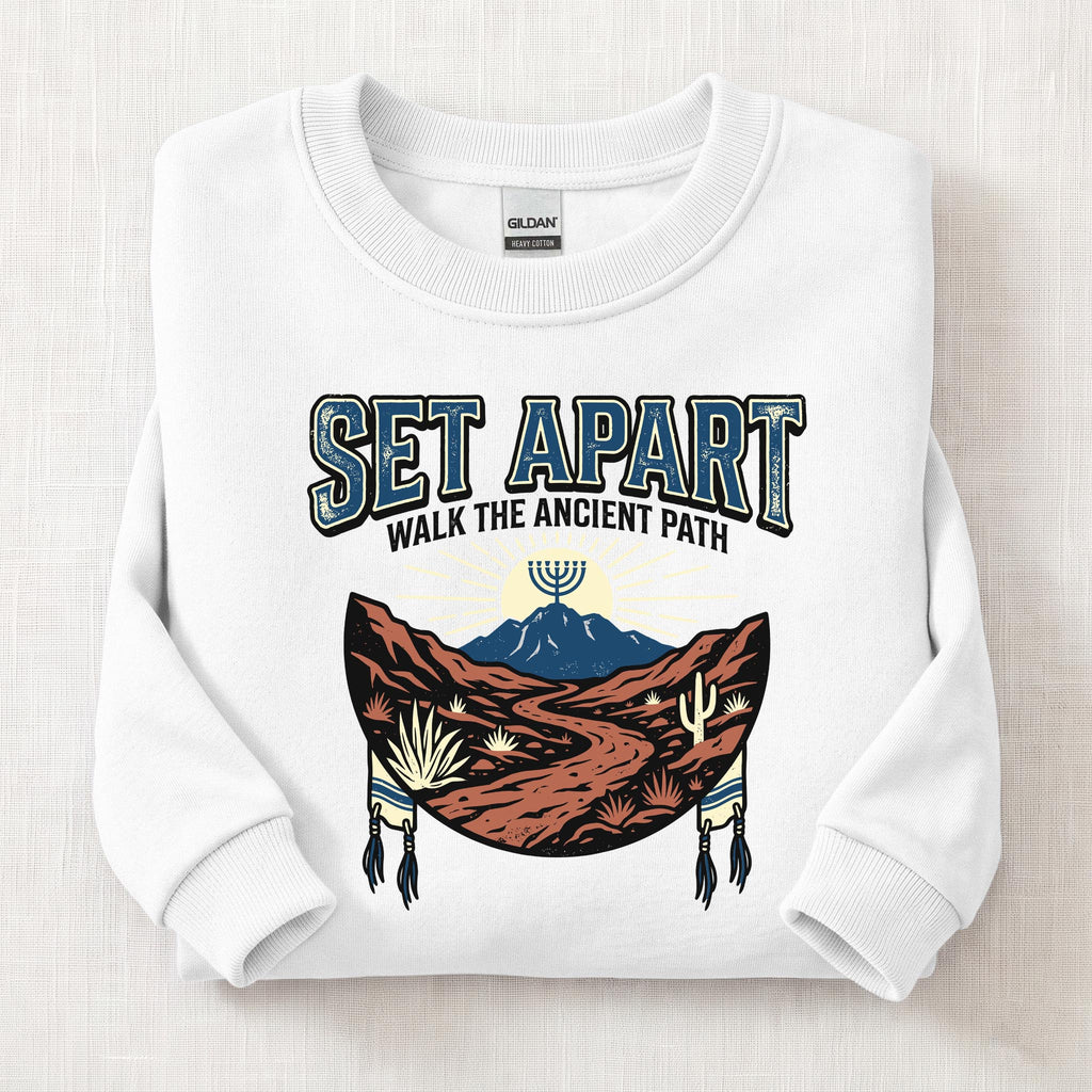 Set Apart Ancient Path Sweatshirt — White