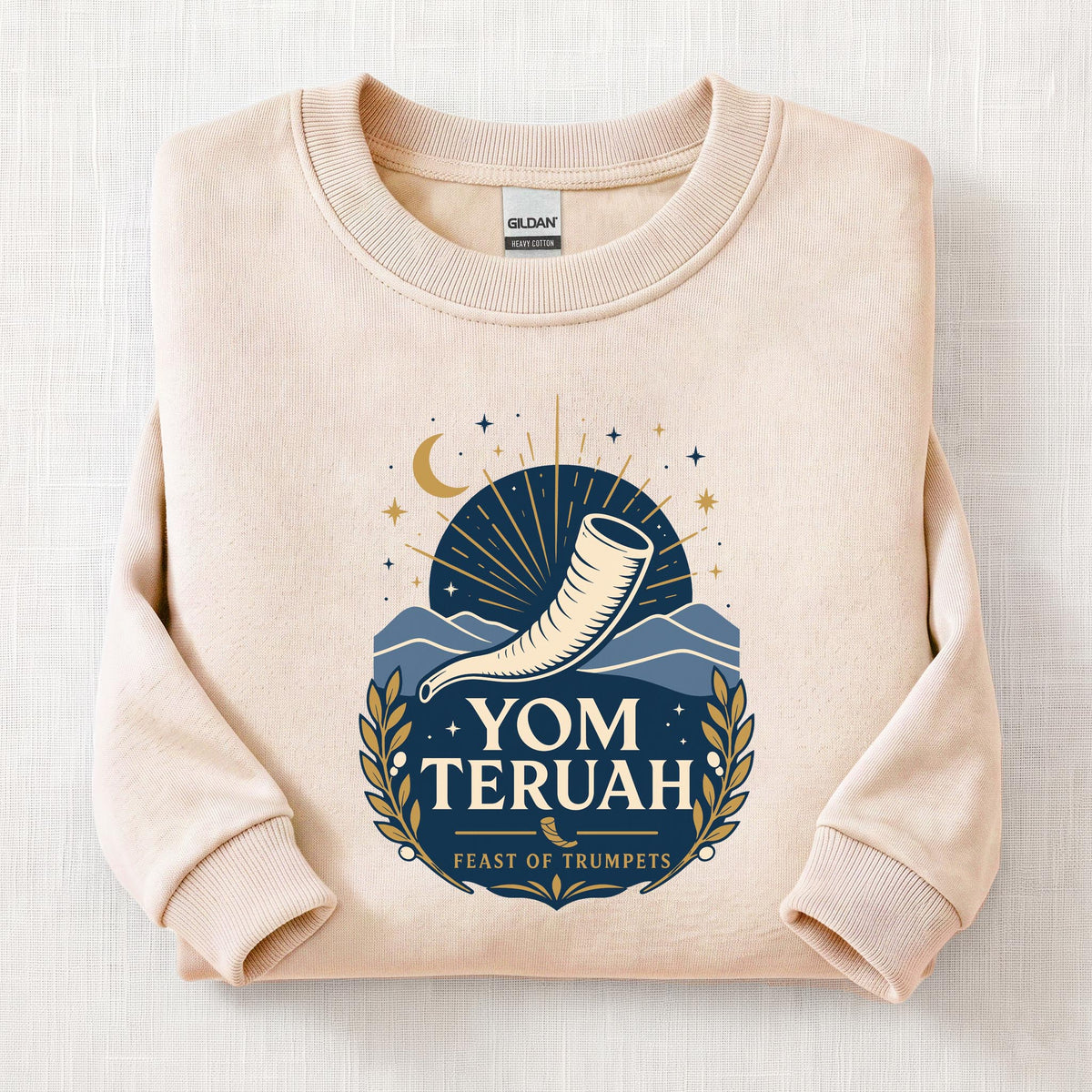 Feast Of Trumpets Sweatshirt — Sand