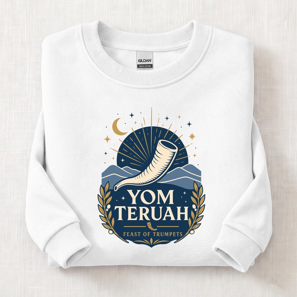 Feast Of Trumpets Sweatshirt — White