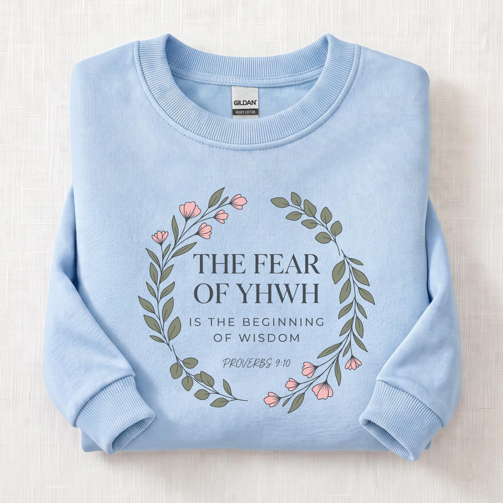 The Fear Of YHWH Sweatshirt — Light Blue
