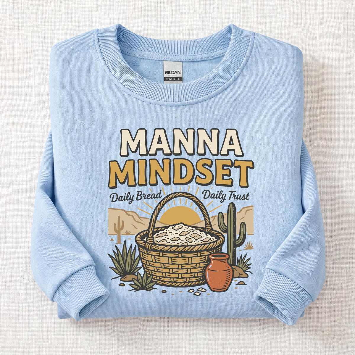 Manna Mindset Sweatshirt — Light Blue