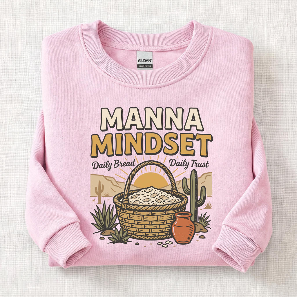 Manna Mindset Sweatshirt — Light Pink