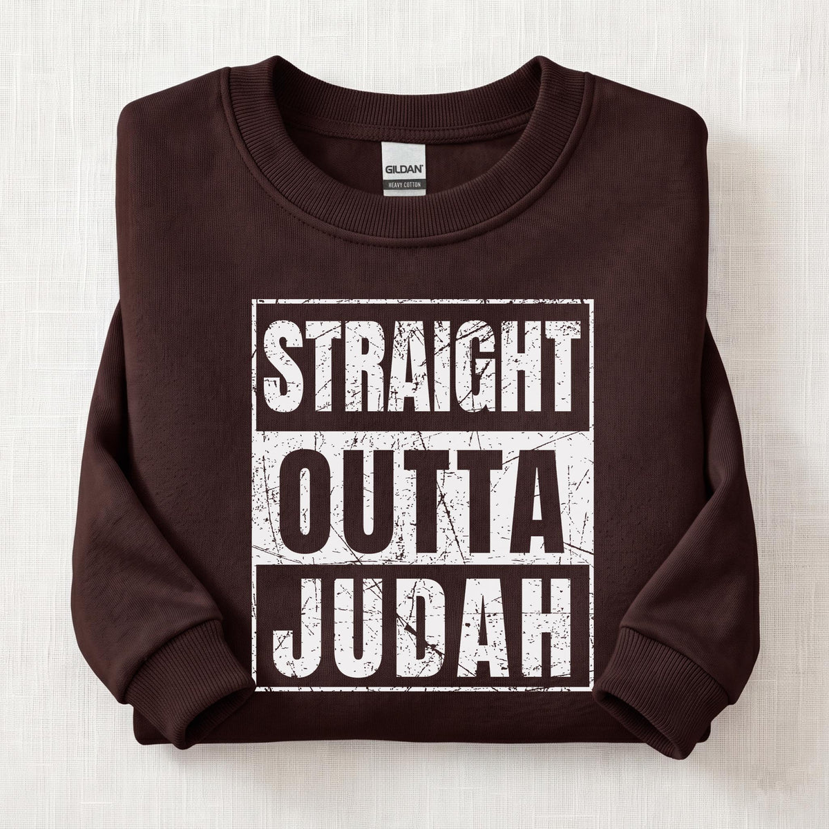 Straight Outta Judah Sweatshirt — Dark Chocolate