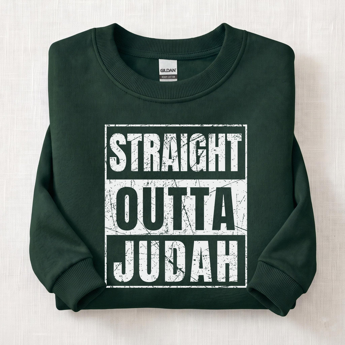 Straight Outta Judah Sweatshirt — Forest Green