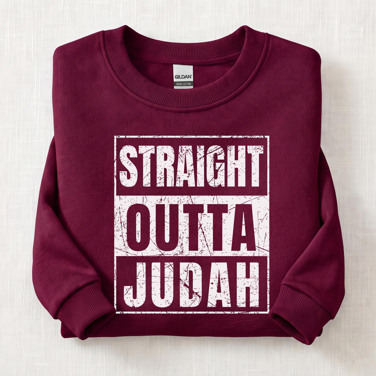 Straight Outta Judah Sweatshirt — Maroon