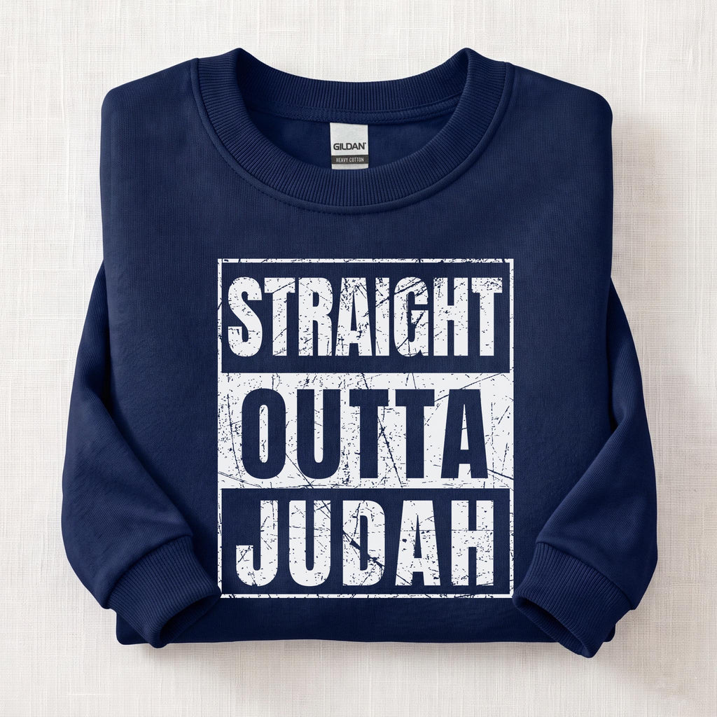 Straight Outta Judah Sweatshirt — Navy