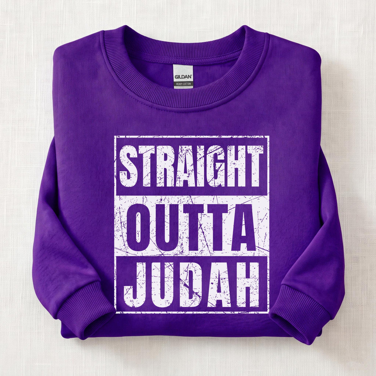 Straight Outta Judah Sweatshirt — Purple