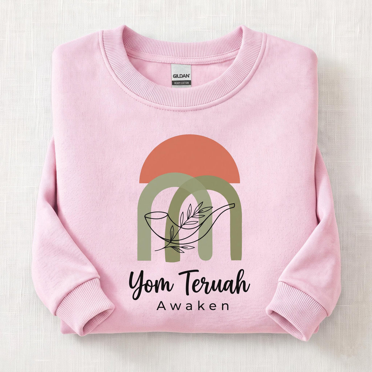 Yom Teruah Awaken Sweatshirt — Light Pink