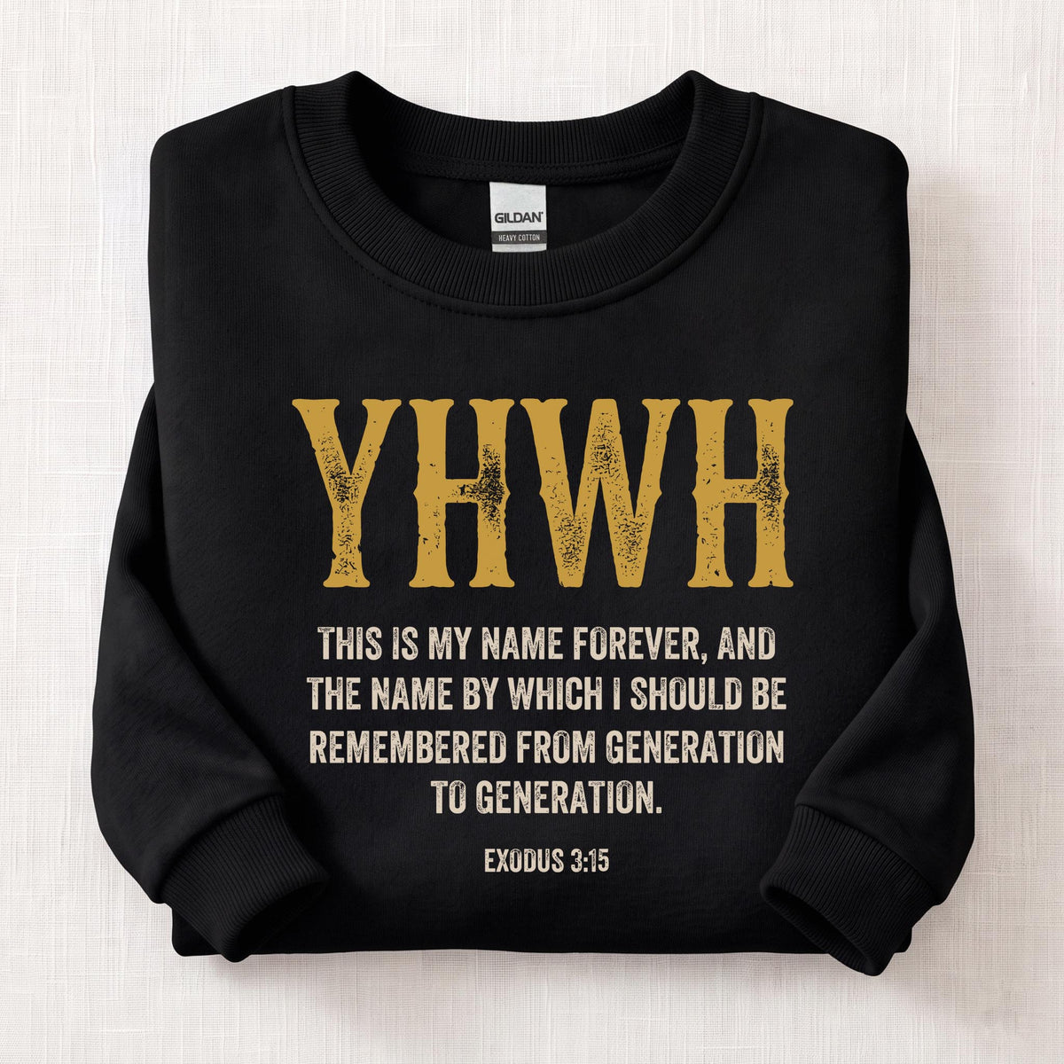 YHWH Exodus 3:15 Sweatshirt — Black