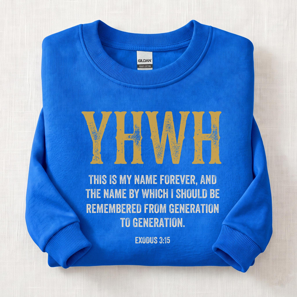YHWH Exodus 3:15 Sweatshirt — Royal
