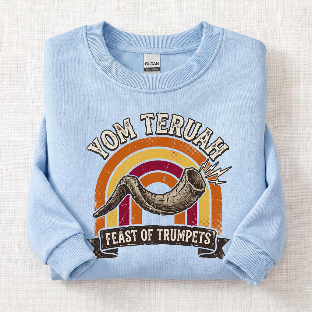 Feast Yom Teruah Sweatshirt — Light Blue